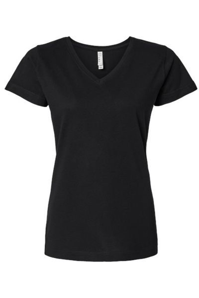 LAT Women's Fine Jersey V-Neck Tee