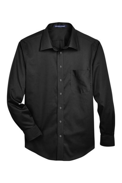 Devon & Jones Men's Crown Collection Solid Stretch Twill Woven Shirt