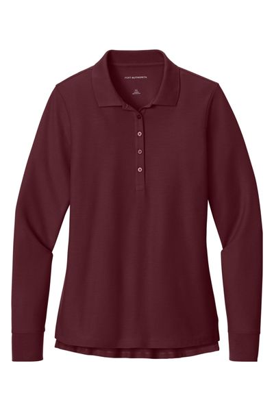 Port Authority Women's Wearever Signature Pique Long Sleeve Polo