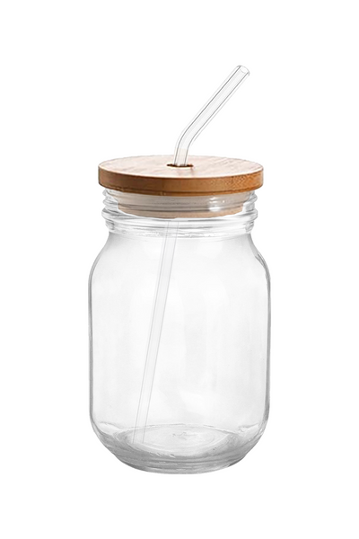 16 oz. Sipper Glass with Straw