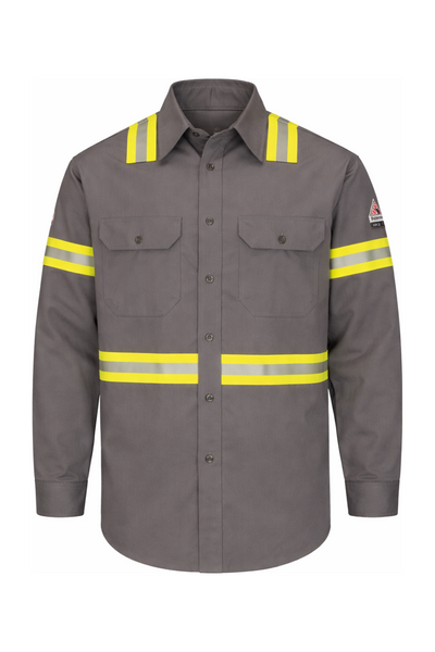 Drop Ship Bulwark Men's Enhanced Visibility Uniform Shirt