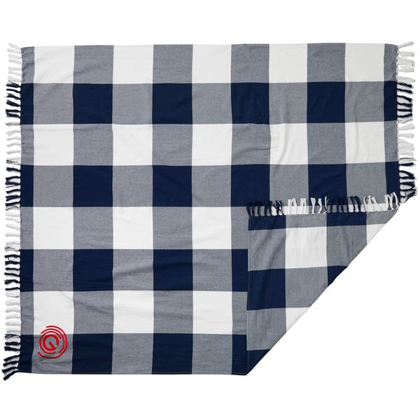 Field & Co. 100% Organic Cotton Check Throw Blanke
