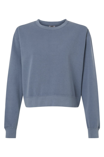 Comfort Colors Women's Garment-Dyed Mid-Length Crewneck Sweatshirt