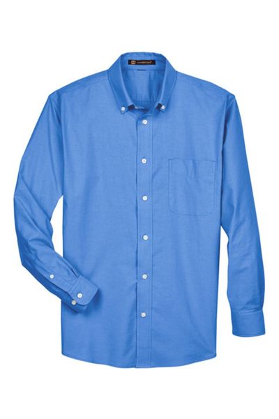 Harriton Men's Long-Sleeve Oxford with Stain-Release