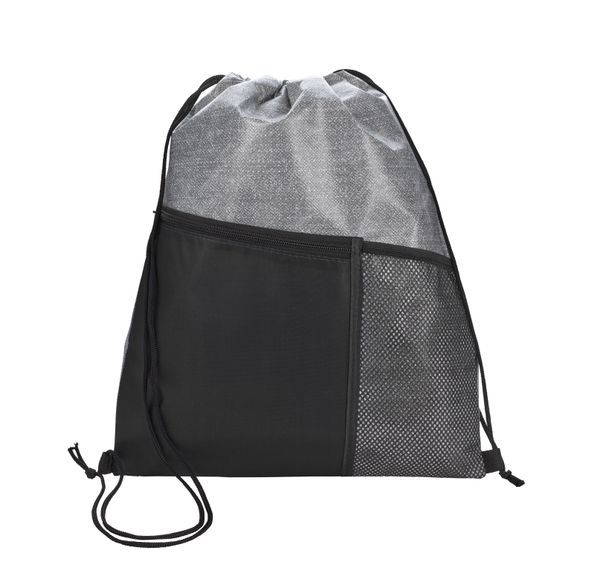 Good Value™ Heathered RPET Non-Woven Drawstring Backpack