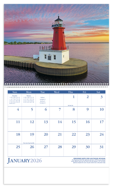 Triumph® Calendars Lighthouses Calendar