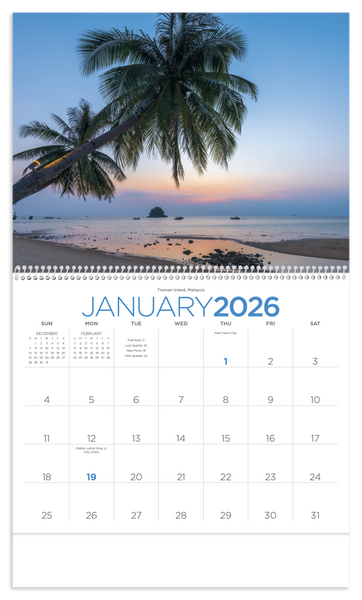 Triumph® Calendars Beaches Calendar