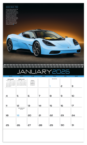 Triumph® Calendars Exotic Cars Calendar