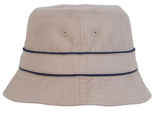 Cotton Bucket Hat with Trim