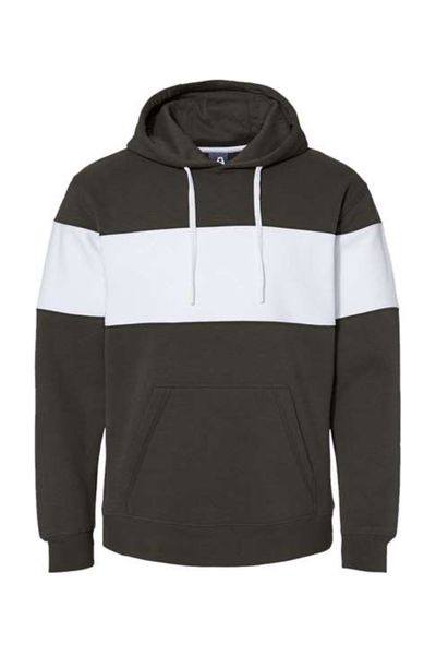 J. America Varsity Fleece Colorblocked Hooded Sweatshirt