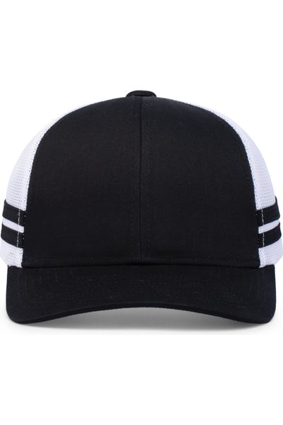 Pacific Headwear Low-Profile Stripe Trucker Cap