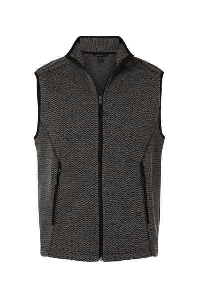 North End Men's Jasper Jacquard Fleece Vest