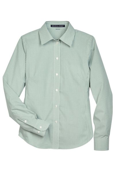 Devon & Jones Ladies' Crown Collection® Banker Stripe Woven Shirt