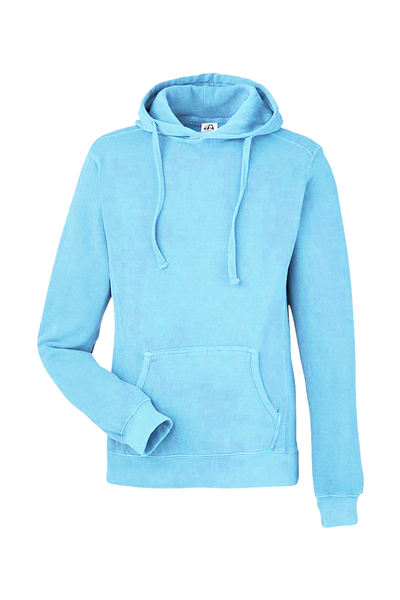 J. America Unisex Pigment-Dyed Fleece Hooded Sweatshirt
