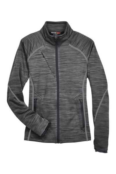 North End Ladies' Flux Mélange Bonded Fleece Jacket