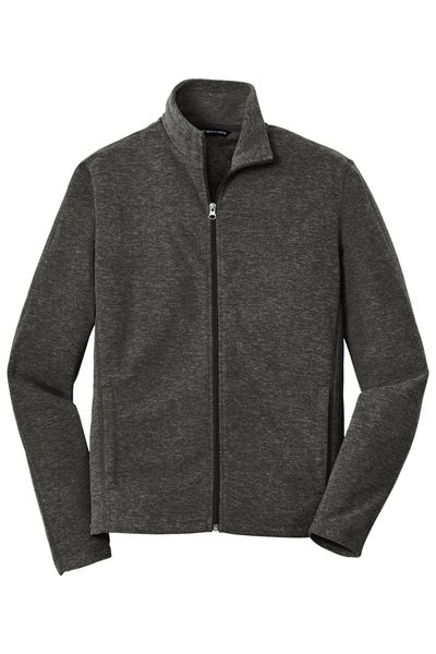 Port Authority Heather Microfleece Full-Zip Jacket