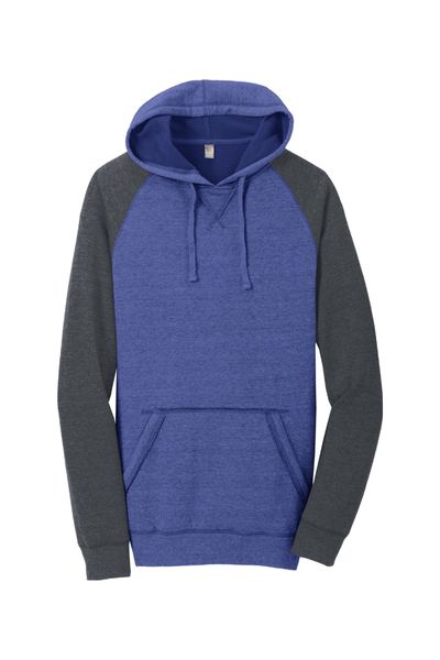 District Young Mens Lightweight Fleece Raglan Hoodie