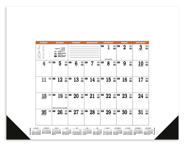 Skinner & Kennedy™ Contractor's Desk Pad Calendar