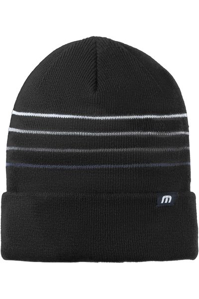 TravisMathew Striped Cuffed Beanie