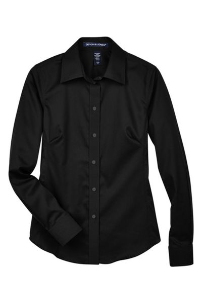 Devon & Jones Ladies' Crown Collection Solid Stretch Twill Woven Shirt