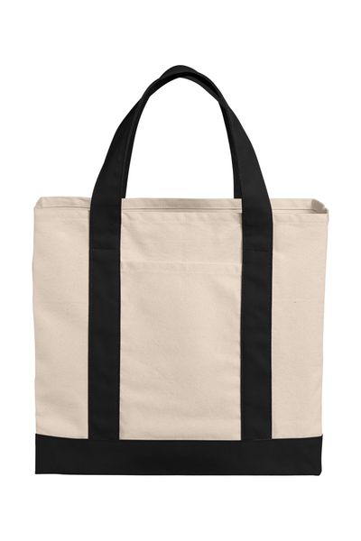 Port Authority Cotton Canvas Two-Tone Tote