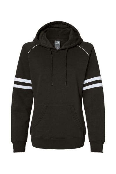 J. America Women's Varsity Fleece Piped Hooded Sweatshirt