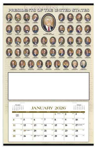 Triumph® Calendars Presidents Hanger 12-Month Calendar