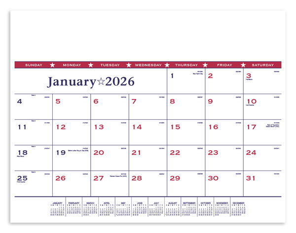 Triumph® Calendars Patriotic Desk Pad