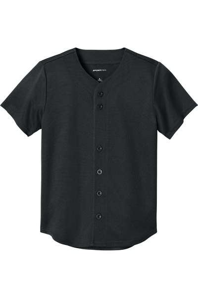 Sport-Tek Youth PosiCharge Tough Mesh Full-Button Jersey