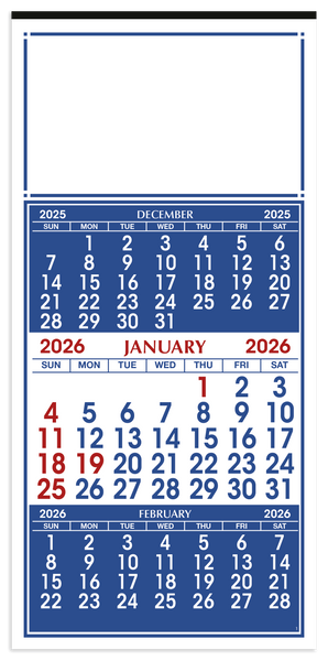 Skinner & Kennedy™ 3-Month Display 12-Sheet Calendar
