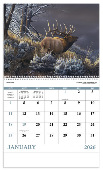 Good Value™ Wildlife Canvas - Spiral Calendar