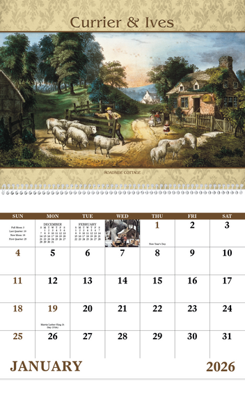 Good Value™ Currier & Ives - Spiral Calendar