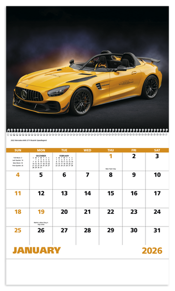 Good Value™ Exotic Sports Cars - Spiral Calendar