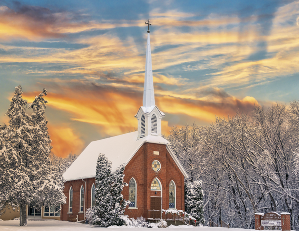 Good Value™ Scenic Churches - Stapled Calendar