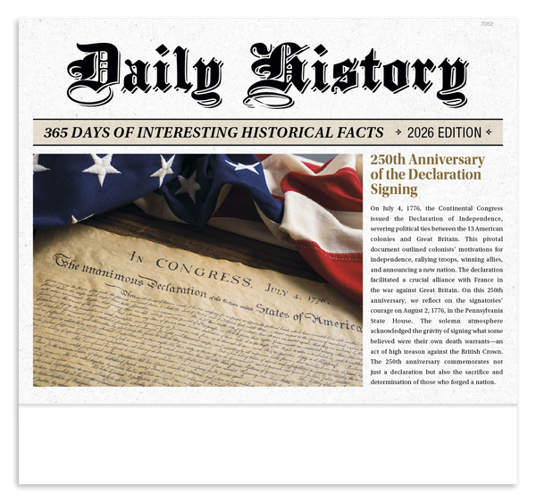 Good Value™ Daily History - Stapled Calendar