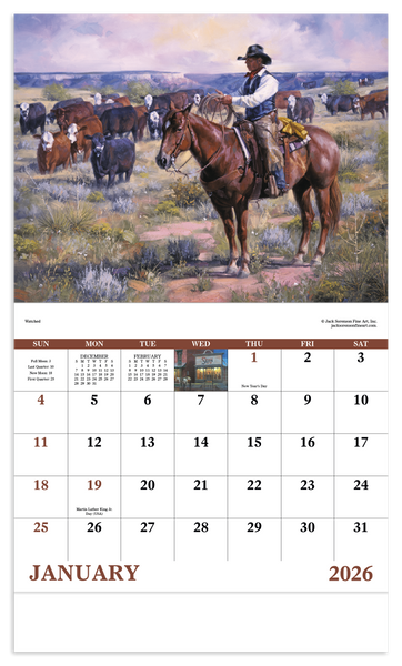 Good Value™ Western Frontier - Stapled Calendar