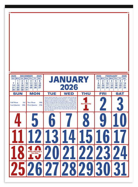 Skinner & Kennedy™ Commercial 12-Sheet Calendar