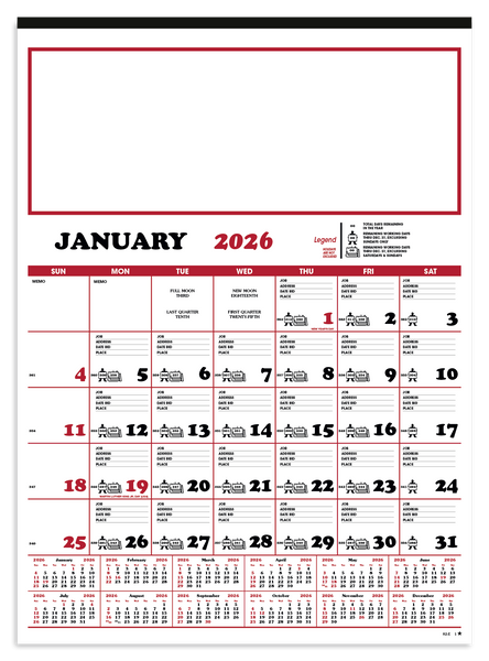 Skinner & Kennedy™ Contractor's 12-Sheet Calendar