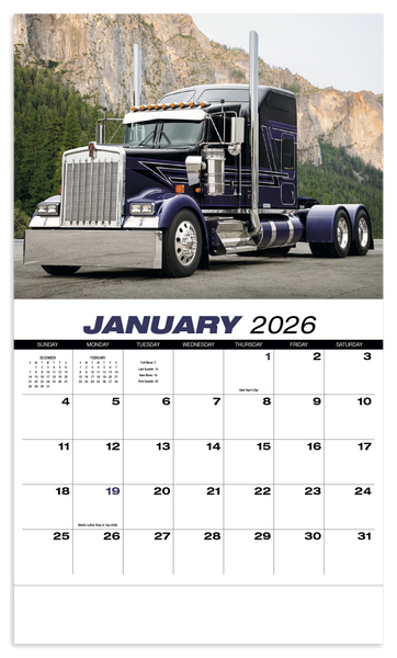 HotLine® Products 18-Wheeler Wall Appointment Calendar - Stapled
