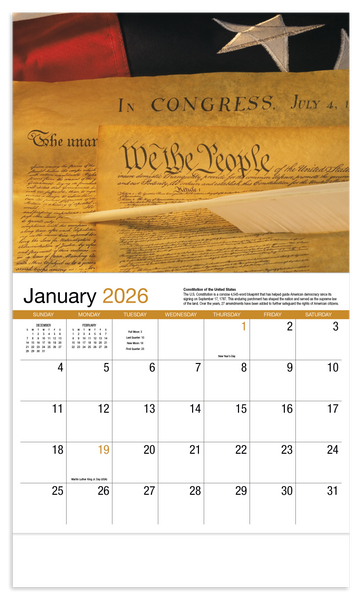 HotLine® Products American History Appointment Calendar - Stapled