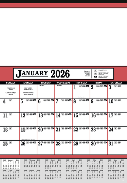 Skinner & Kennedy™ Contractor's 12-Sheet Calendar