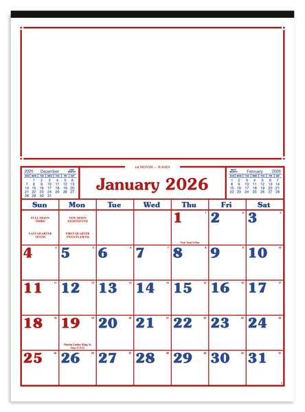 Skinner & Kennedy™ Commercial 12-Sheet Calendar