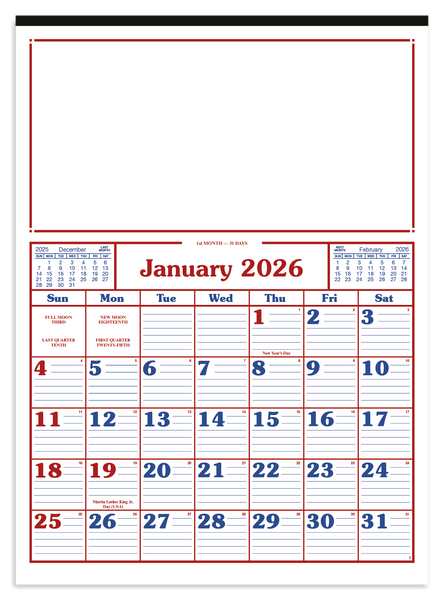 Skinner & Kennedy™ Commercial 12-Sheet Calendar