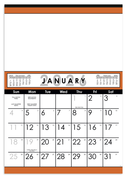 Skinner & Kennedy™ Commercial 12-Sheet Calendar