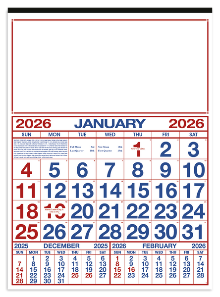 Skinner & Kennedy™ Commercial 12-Sheet Calendar