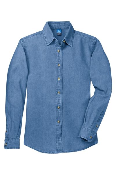 Port & Company - Ladies Long Sleeve Value Denim Shirt