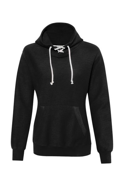 J America Women’s French Terry Sport Lace Scuba Hooded Pullover