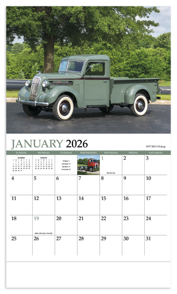 HotLine® Products Classic Trucks Appointment Calendar - Stapled