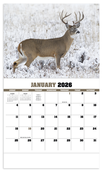 HotLine® Products Trophy Whitetail Deer Appointment Calendar - Stapled