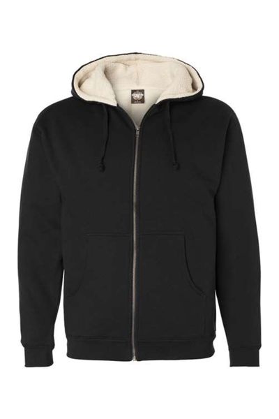 Independent Trading Co. Sherpa-Lined Full-Zip Hooded Sweatshirt